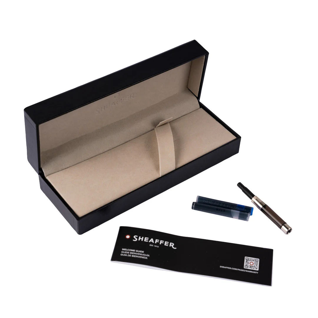 Sheaffer® 100 Glossy Blue with Chrome Trims Fountain Pen - Image 6