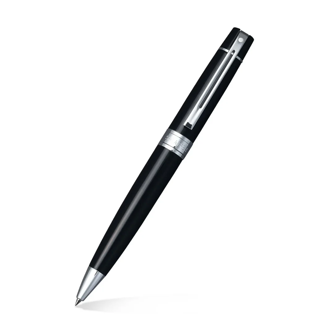 Sheaffer Gift Set ft. Glossy Black 300 Ballpoint Pen with Chrome Trims and Credit Card Holder - Image 5