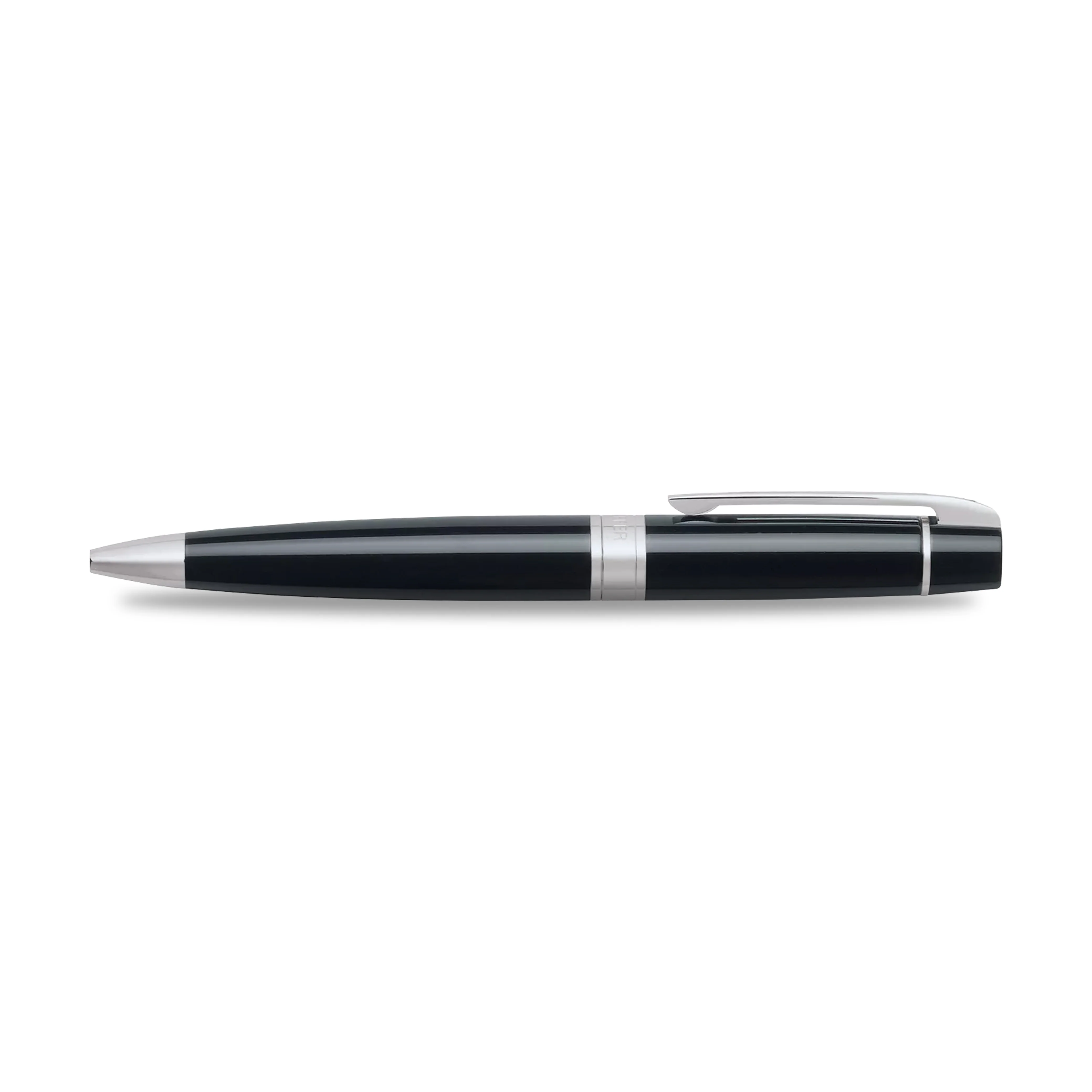 Sheaffer Gift Set Glossy Black 300 9312 Ballpoint Pen With Chrome Trim And Pen Pouch - Image 3