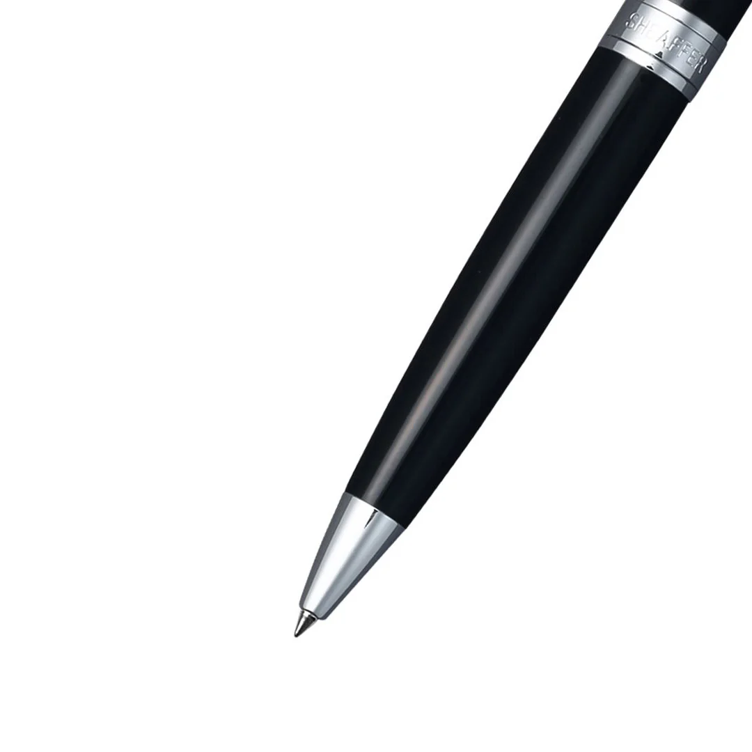 Sheaffer Gift Set Glossy Black 300 9312 Ballpoint Pen With Chrome Trim And Pen Pouch - Image 6