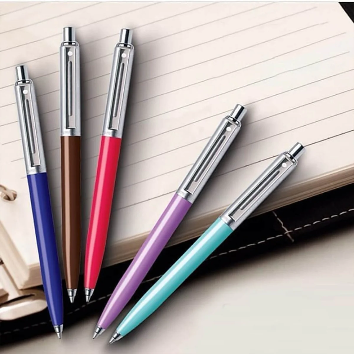 Sheaffer® Sentinel Burgundy and Chrome Ballpoint Pen With Chrome Trims - Image 7
